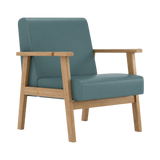 Nolan Armchair – Natural Oak / Blue