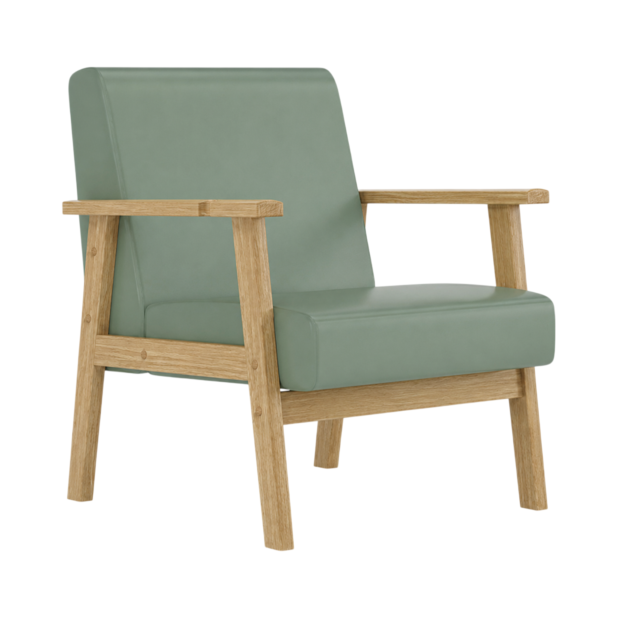 Nolan Armchair – Natural Oak / Sage