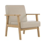 Nolan Armchair – Natural Oak / Taupe