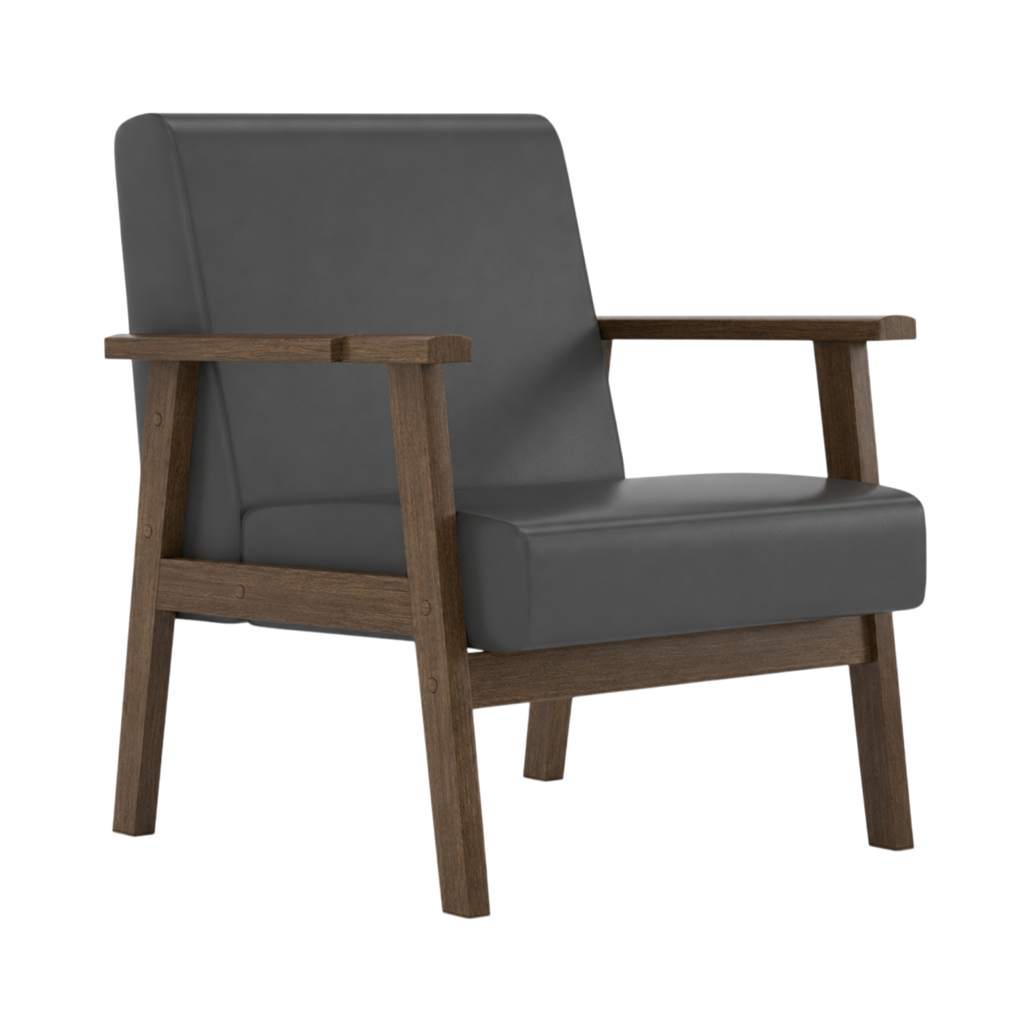 Nolan Armchair – Walnut Oak / Charcoal