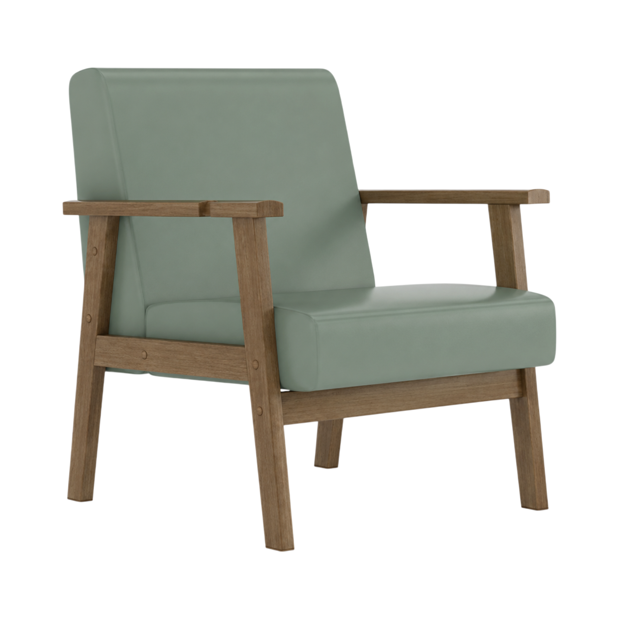 Nolan Armchair – Walnut Oak / Sage