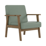Nolan Armchair – Walnut Oak / Sage