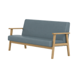 Nolan Two Seater Sofa – Natural Oak / Blue