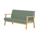 Nolan Two Seater Sofa – Natural Oak / Sage