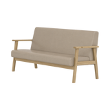 Nolan Two Seater Sofa – Natural Oak / Taupe