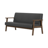 Nolan Two Seater Sofa – Walnut Oak / Charcoal