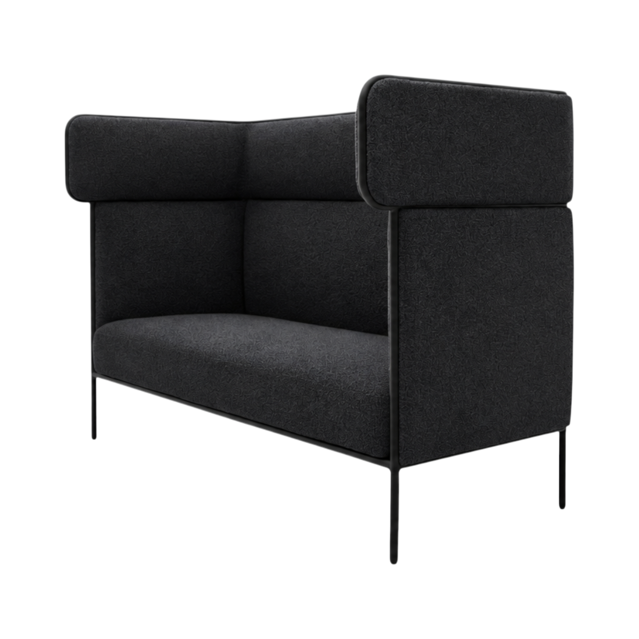 Oliver Highback 3-Seater Sofa – Charcoal