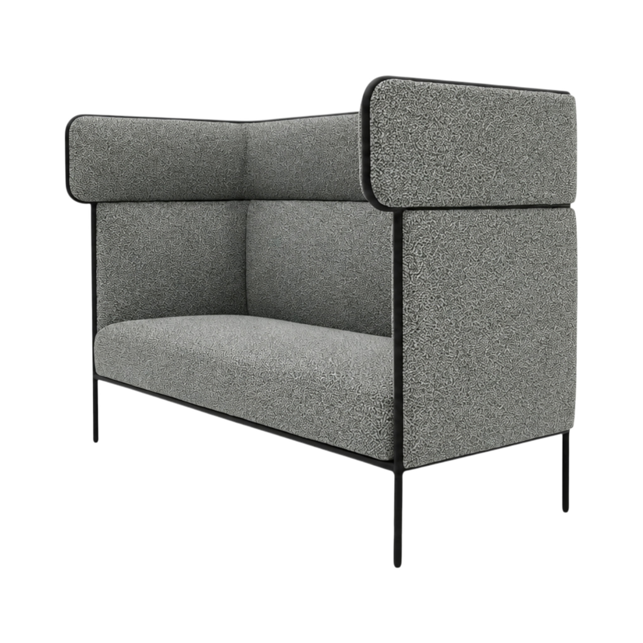 Oliver Highback 2-Seater Sofa – Grey