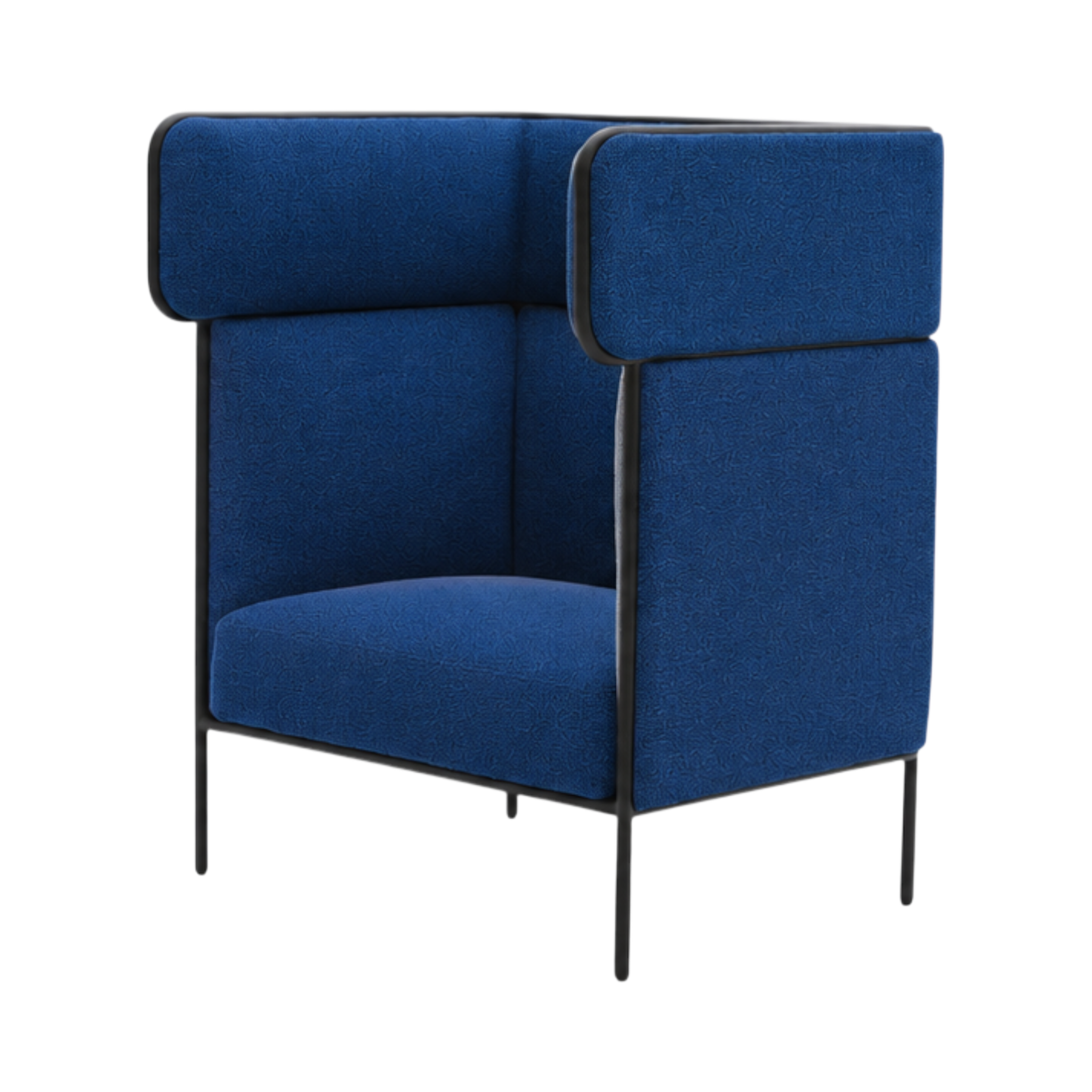 Oliver Highback Lounge Chair – Blue