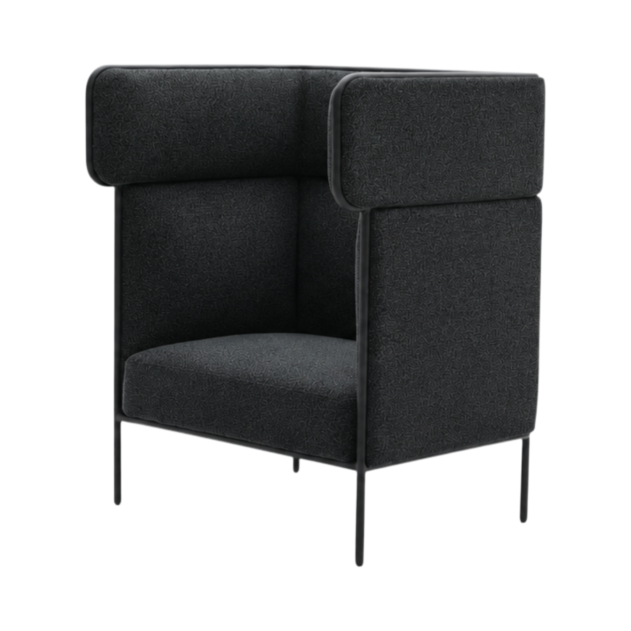 Oliver Highback Lounge Chair – Charcoal