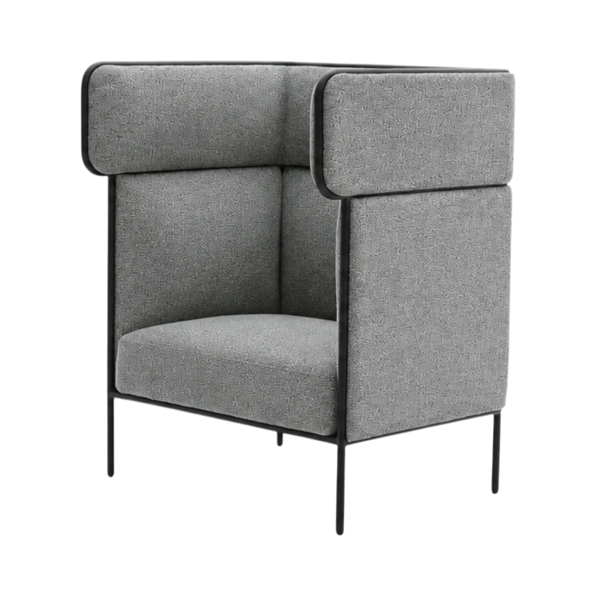 Oliver Highback Lounge Chair – Grey