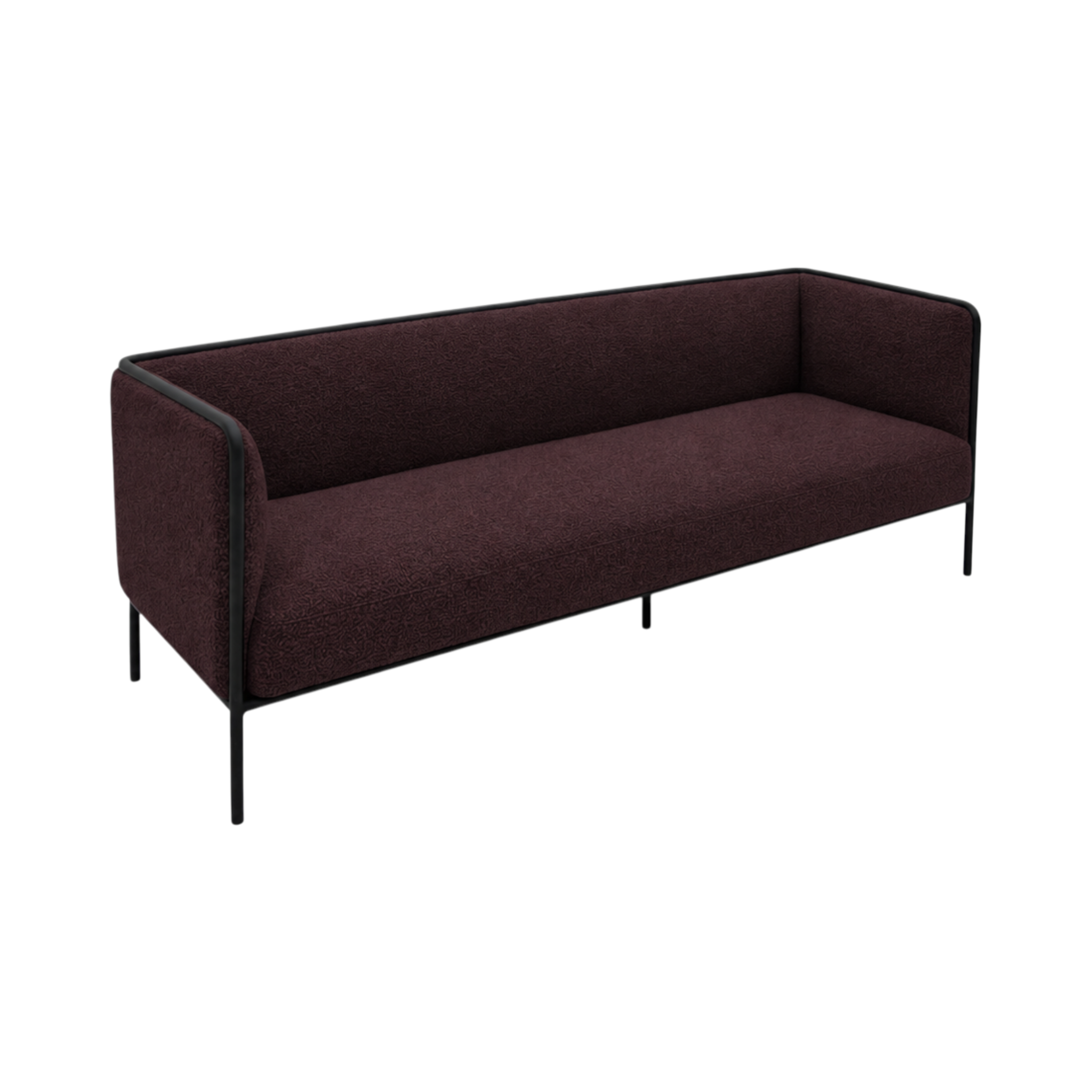 Oliver Lowback 2-Seater Sofa – Burgundy