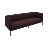 Oliver Lowback 3-Seater Sofa – Burgundy