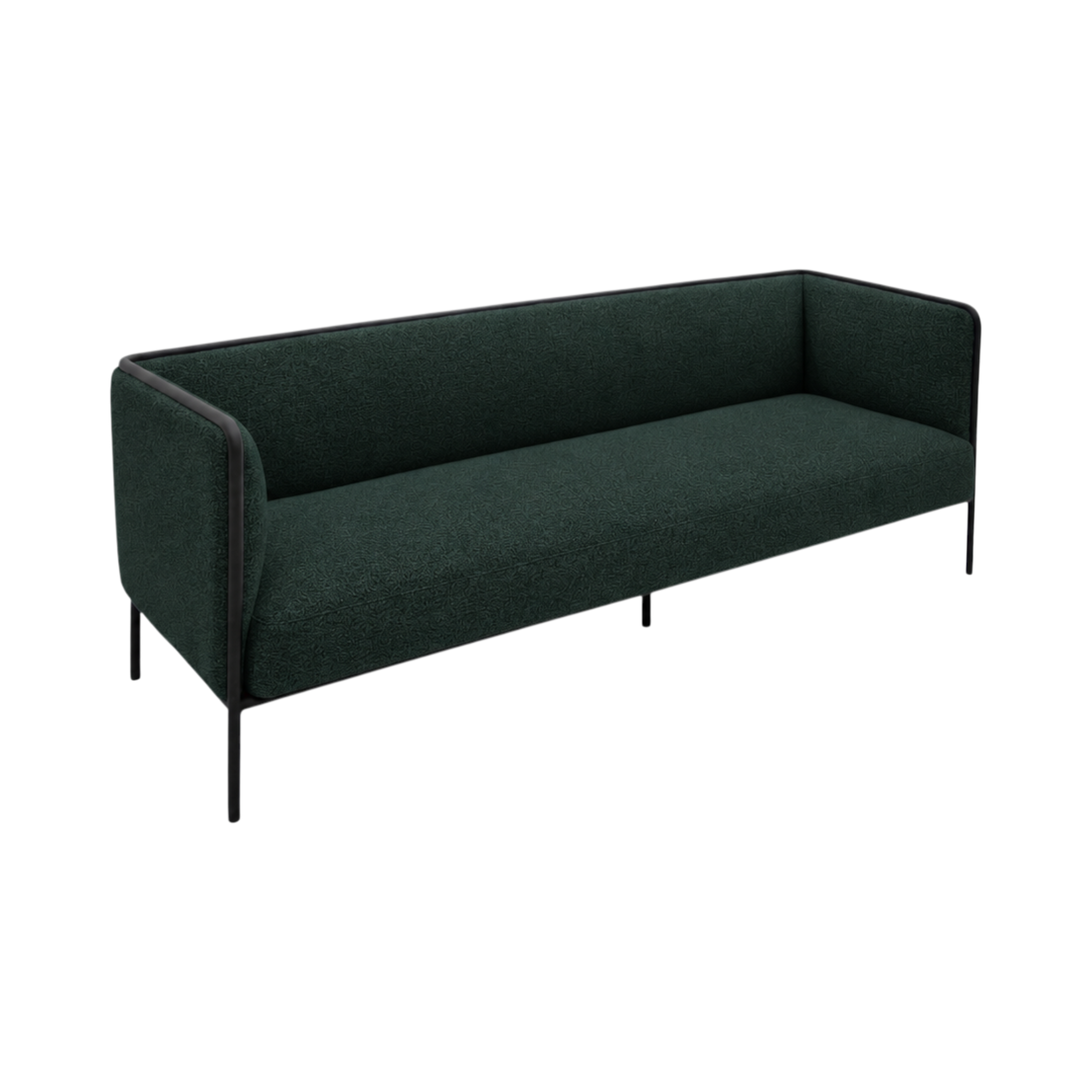 Oliver Lowback 3-Seater Sofa – Green