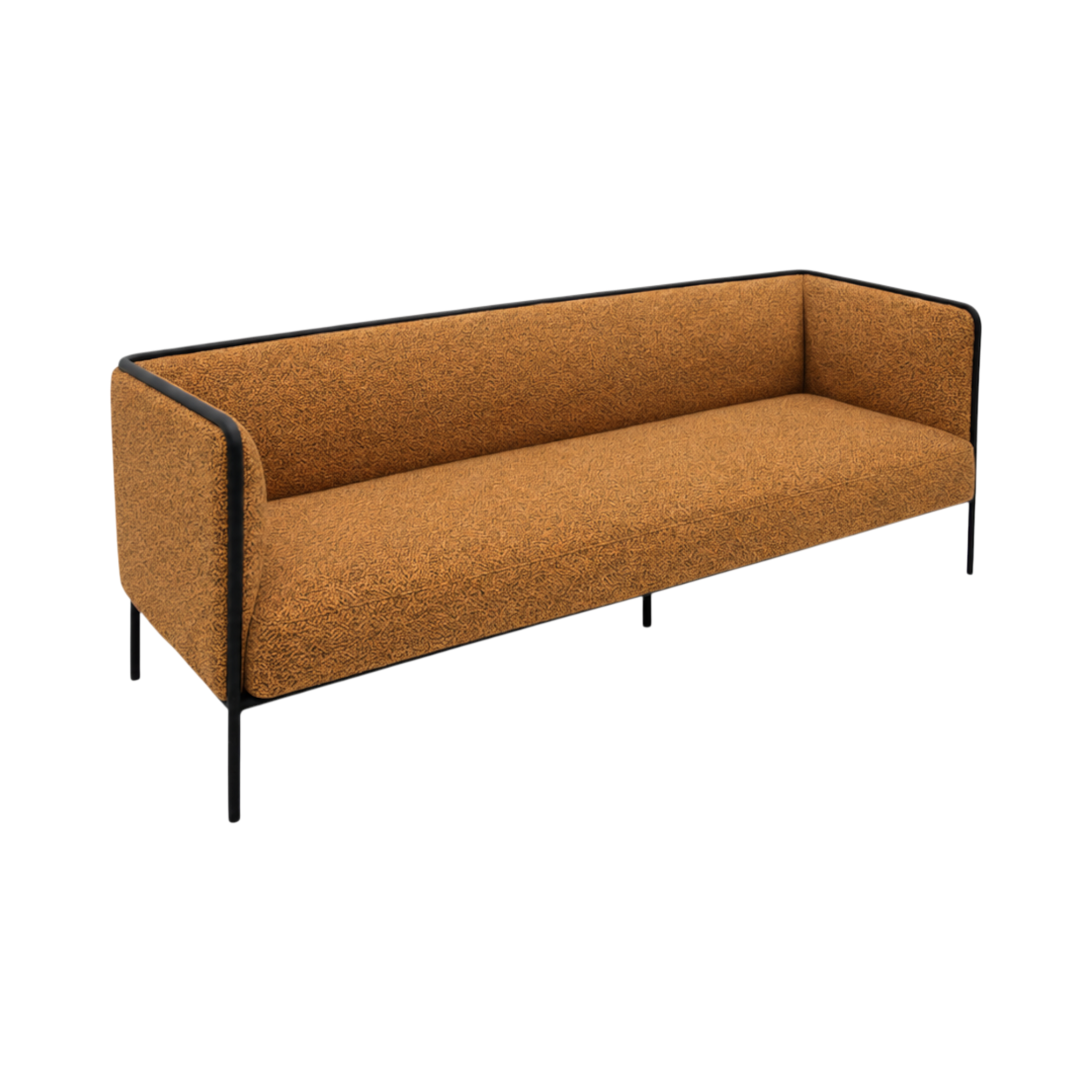 Oliver Lowback 3-Seater Sofa – Orange