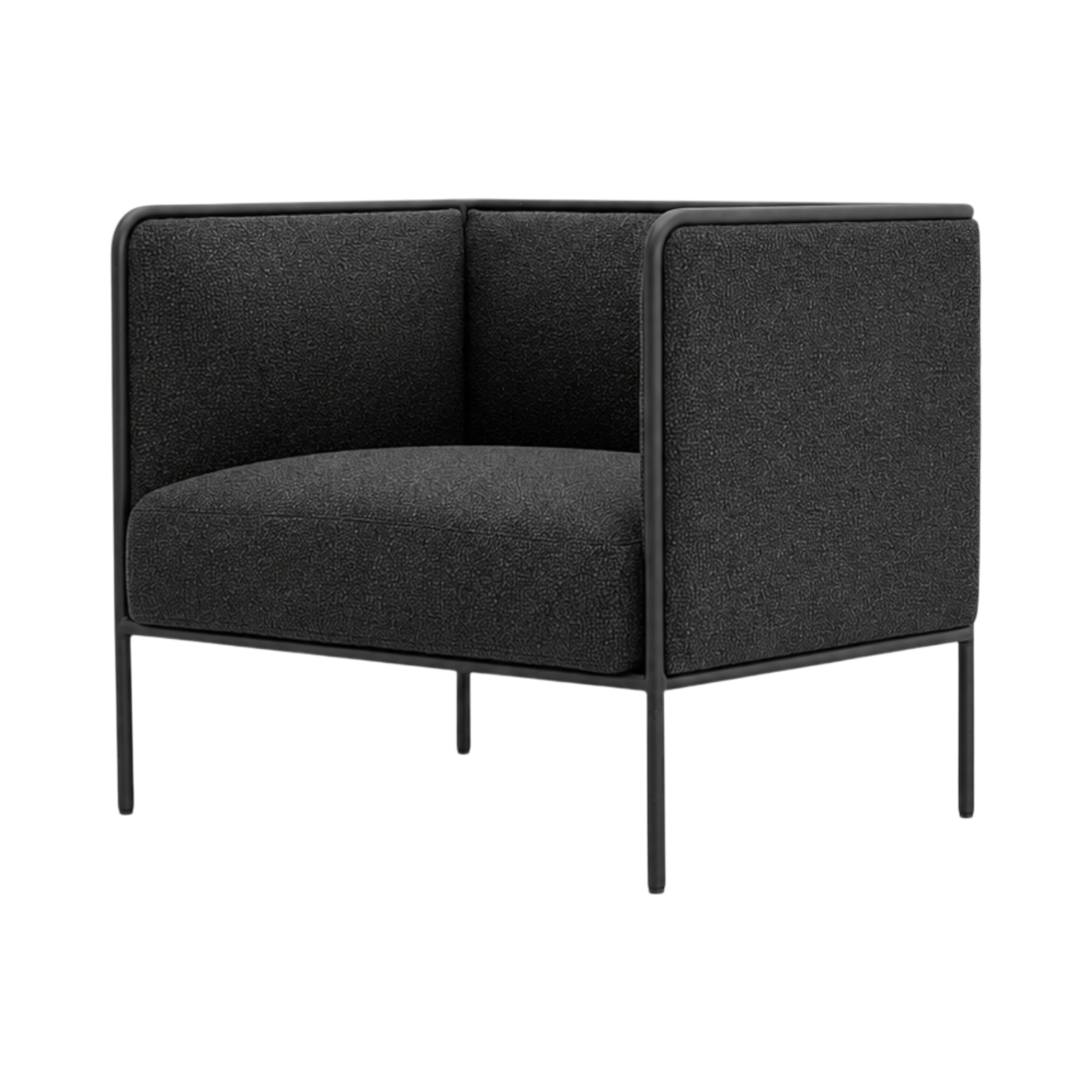 Oliver Lowback Lounge Chair – Charcoal