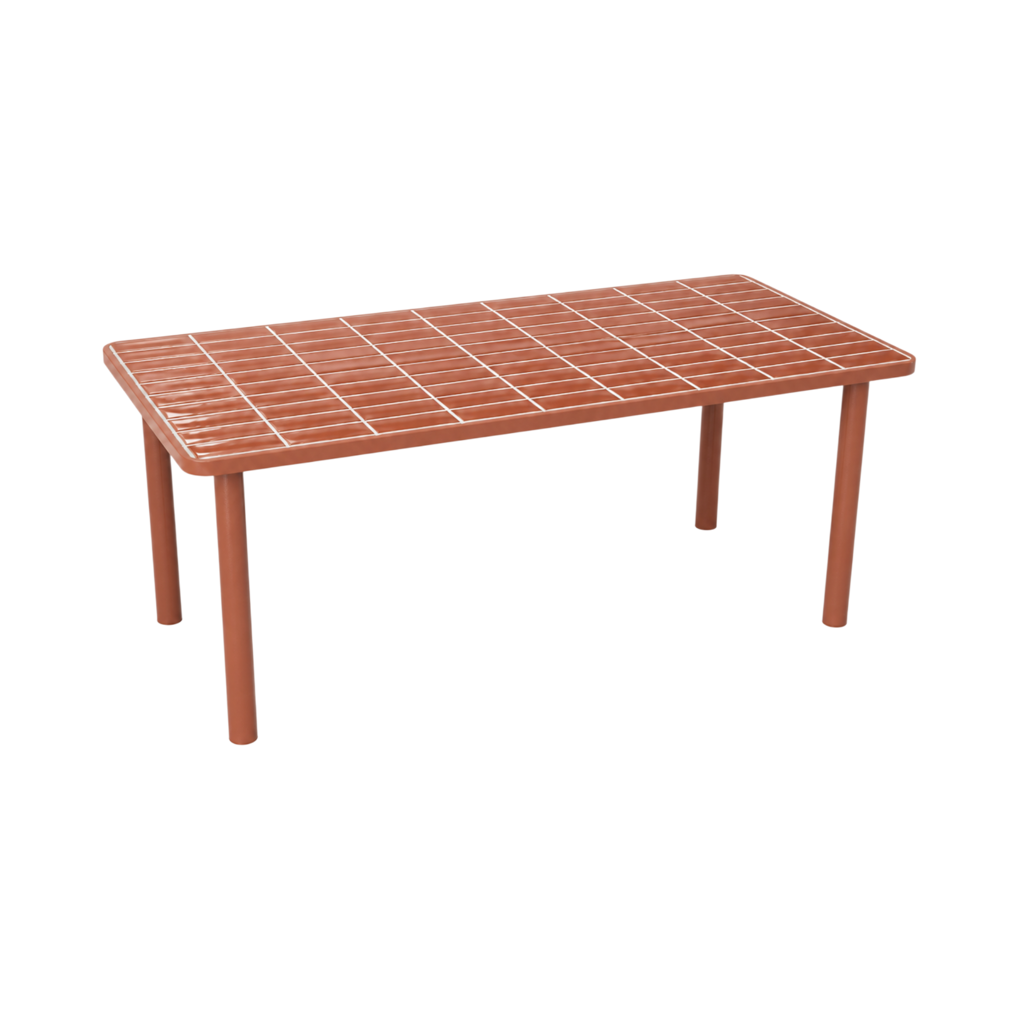 Otis Dining Table – 182 x 93cm – Terracotta