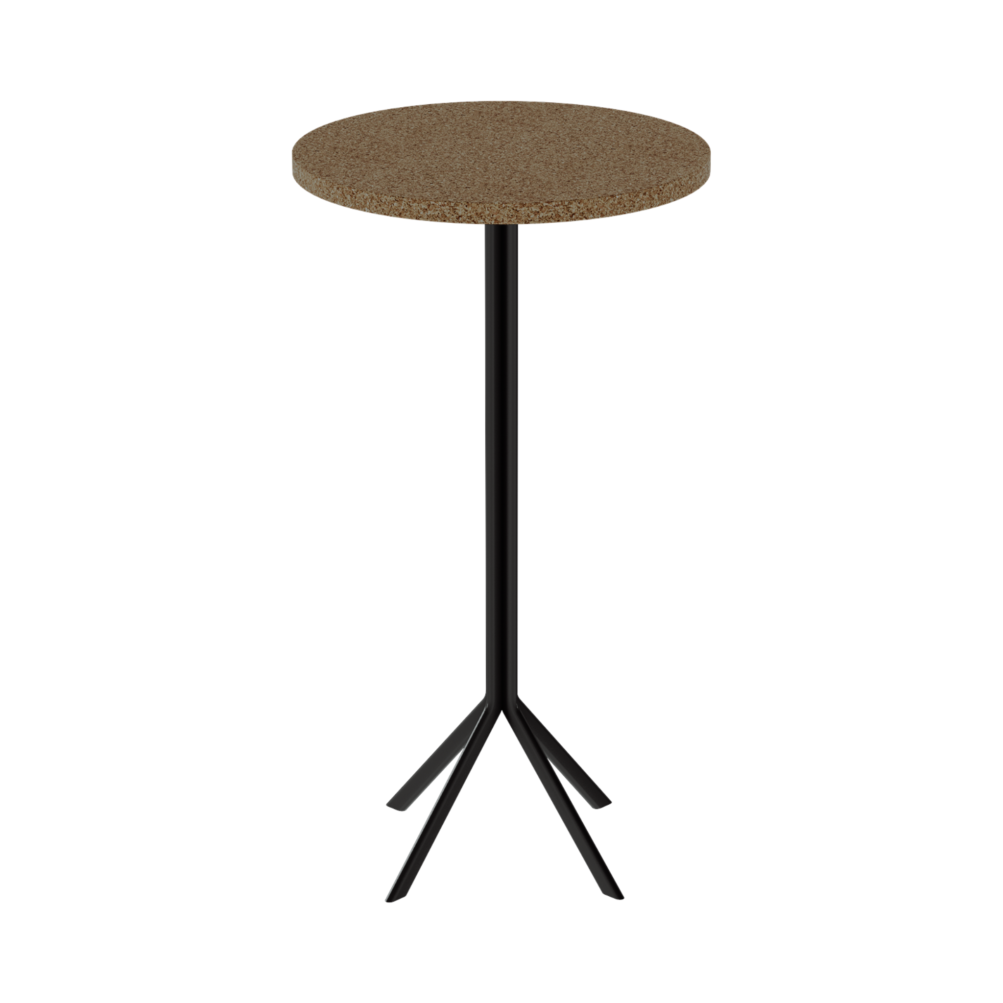 Quadro Bar Table – 60cm Round – Black / Grano Natural