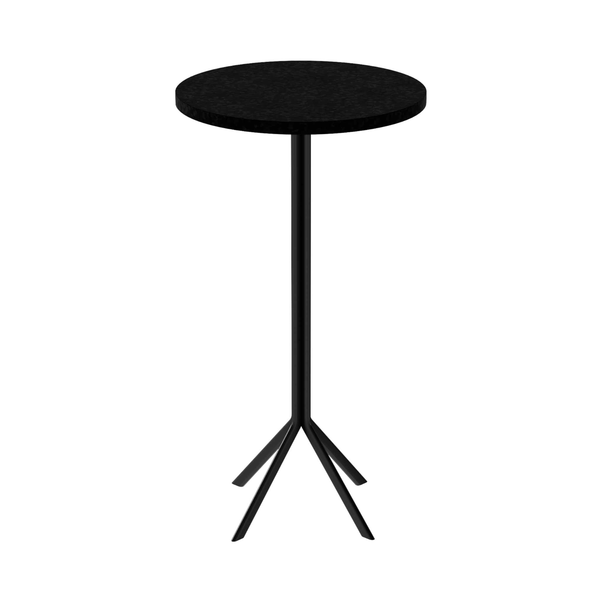 Quadro Bar Table – 60cm Round – Black / Black Onyx Dapple