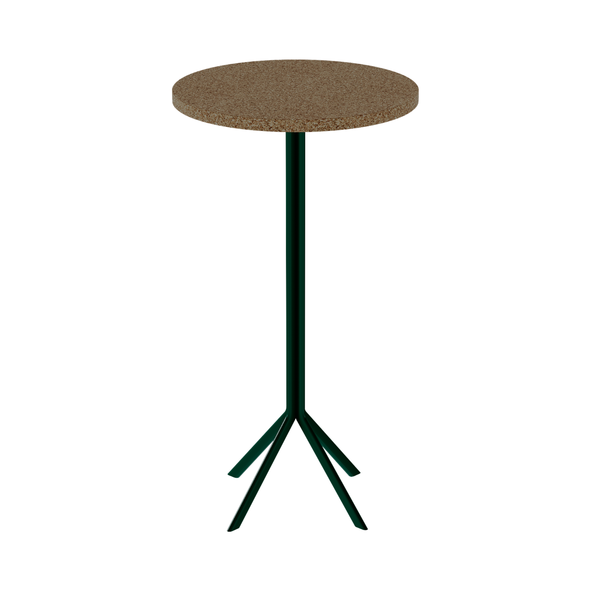 Quadro Bar Table – 60cm Round – Green / Grano Natural