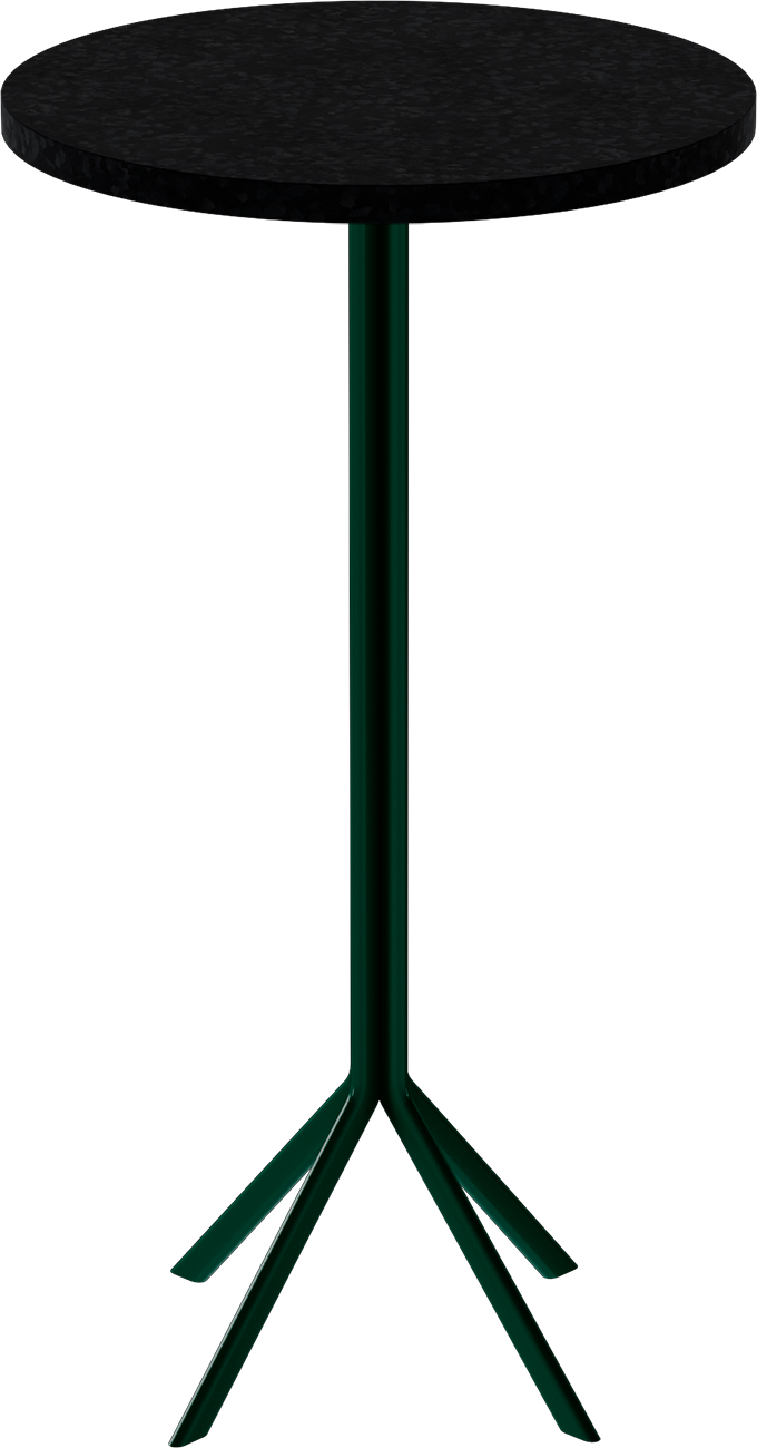 Quadro Bar Table – 60cm Round – Green / Black Onyx Dapple
