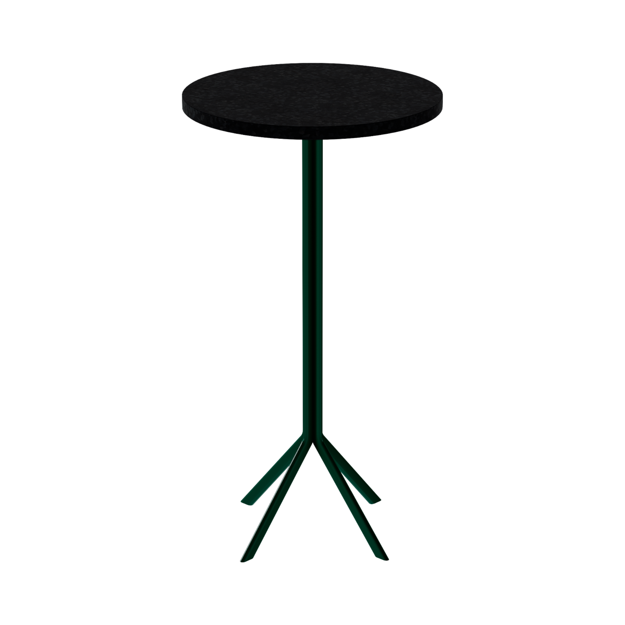 Quadro Bar Table – 60cm Round – Green / Black Onyx Dapple