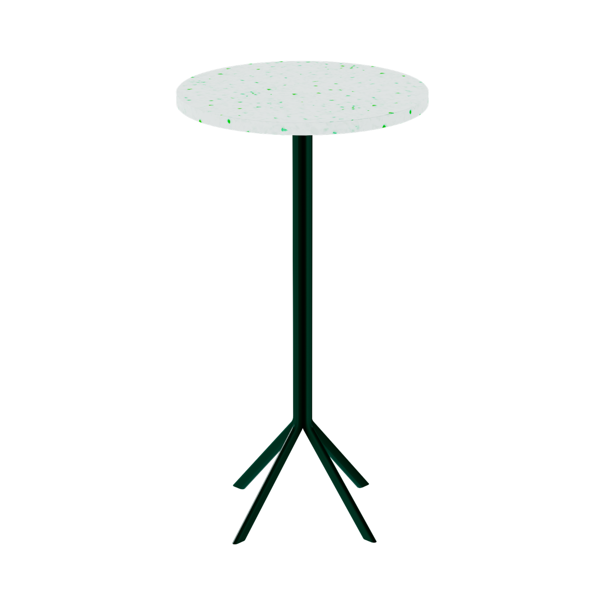 Quadro Bar Table – 60cm Round – Green / Green Dapple