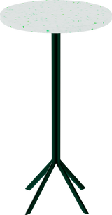 Quadro Bar Table – 60cm Round – Green / Green Dapple