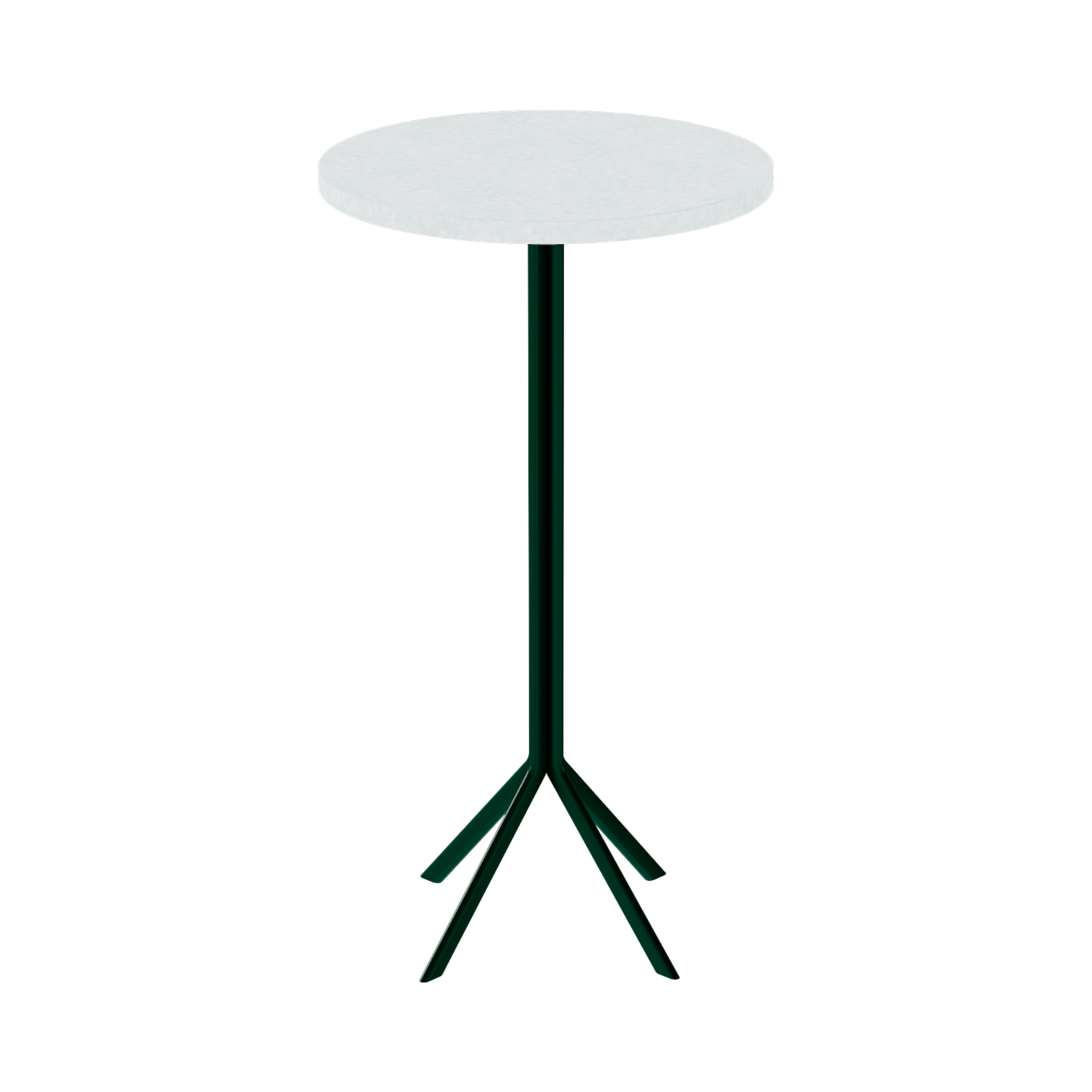 Quadro Bar Table – 60cm Round – Green / White Chalk Dapple