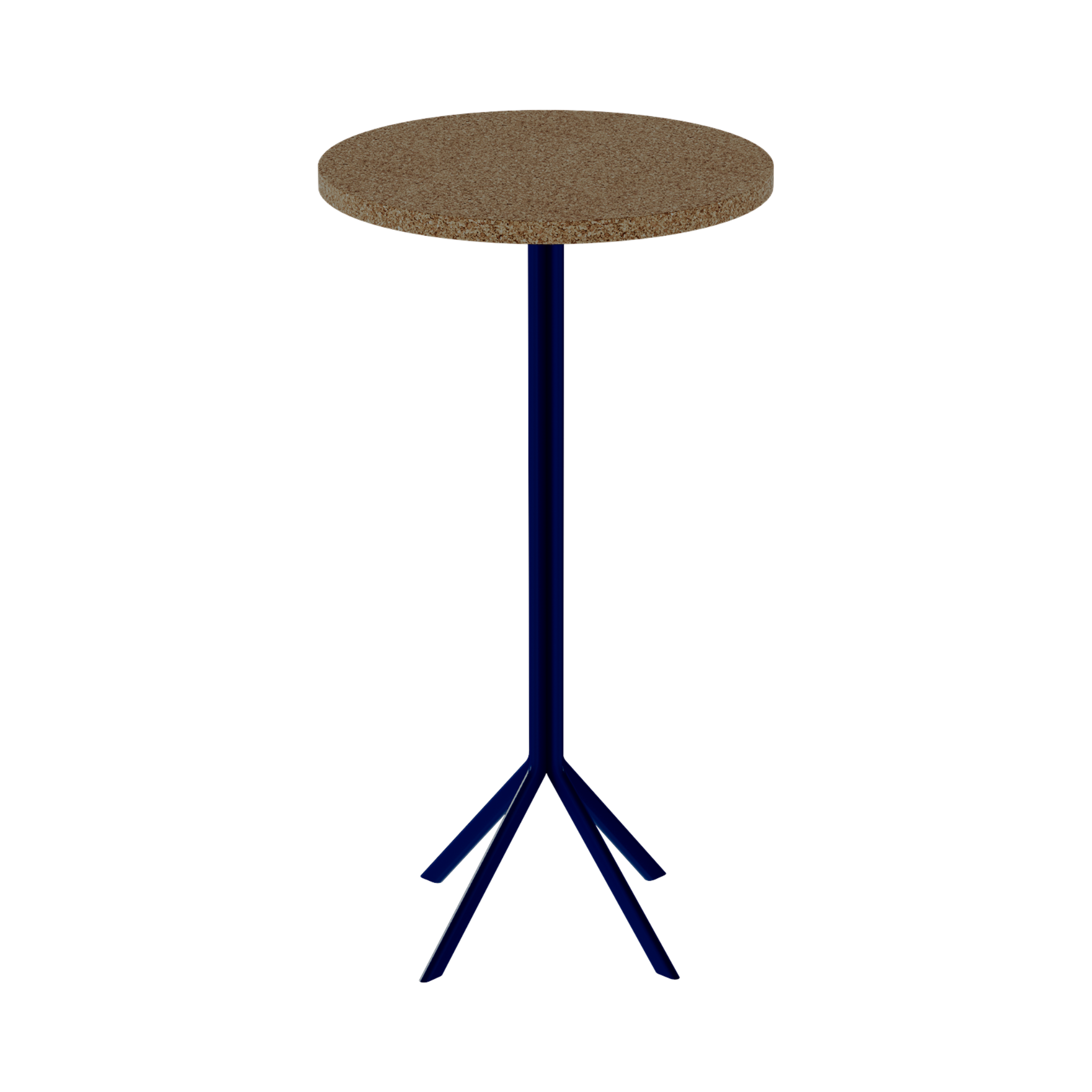 Quadro Bar Table – 60cm Round – Navy / Grano Natural