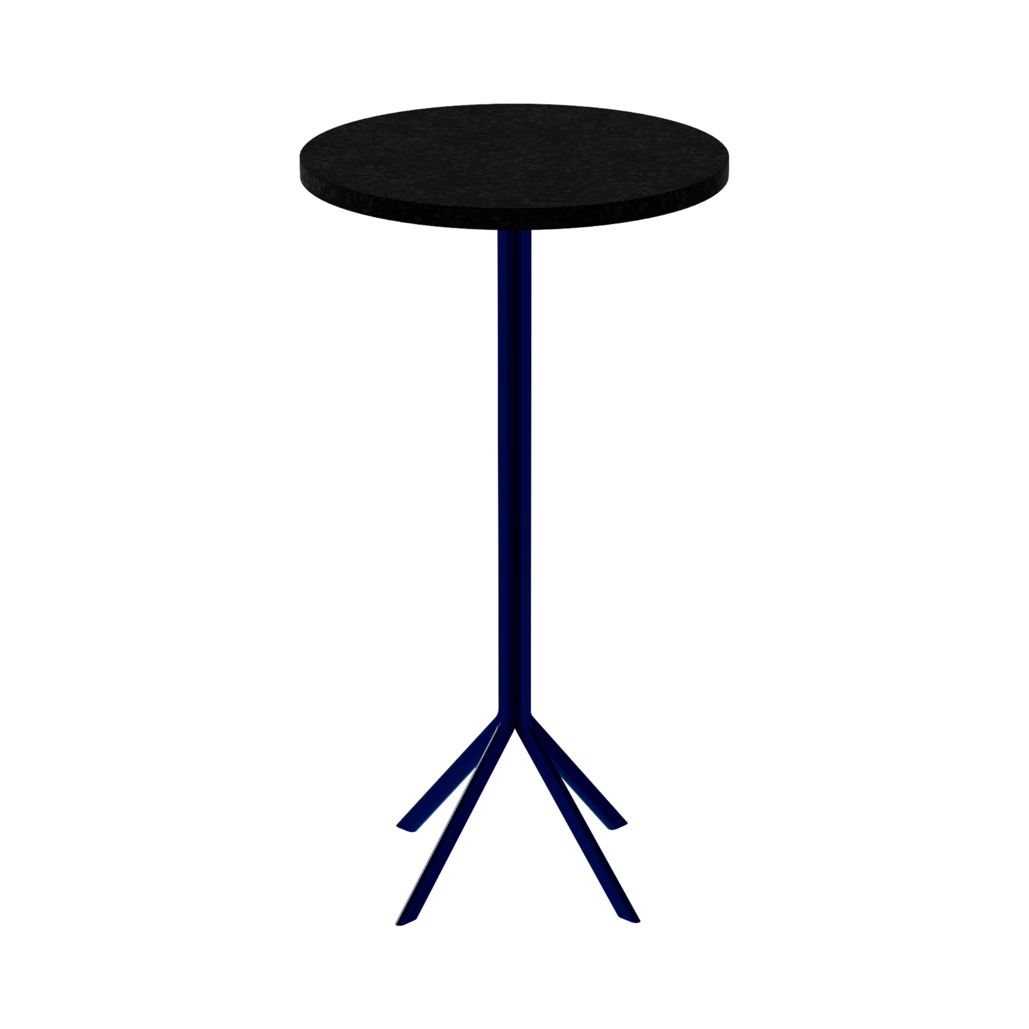 Quadro Bar Table – 60cm Round – Navy / Black Onyx Dapple