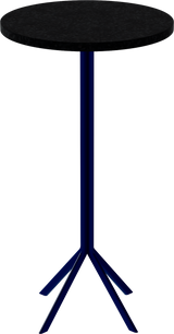 Quadro Bar Table – 60cm Round – Navy / Black Onyx Dapple