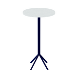 Quadro Bar Table – 60cm Round – Navy / White Chalk Dapple