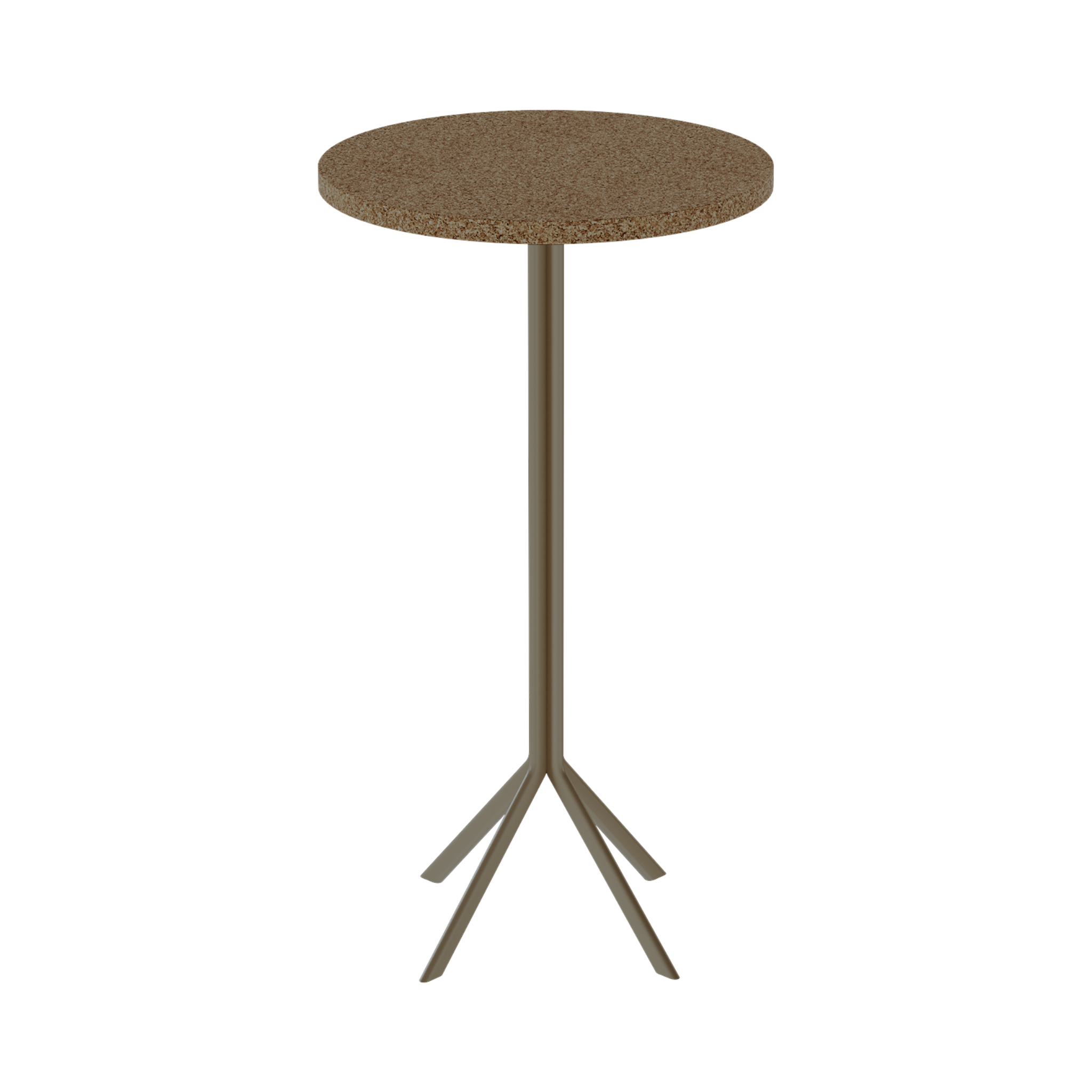 Quadro Bar Table – 60cm Round – Taupe / Grano Natural