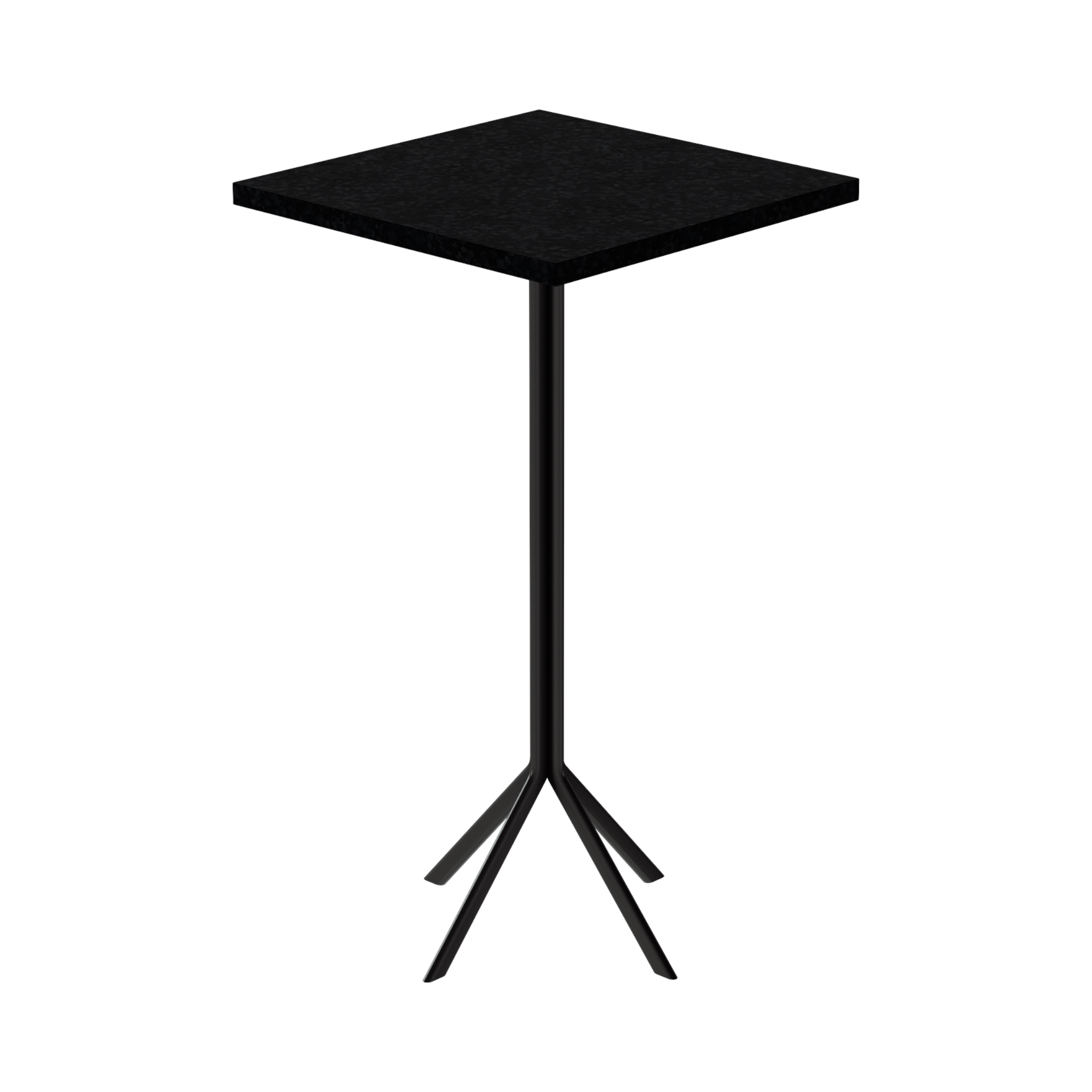 Quadro Bar Table – 60cm Square – Black / Black Onyx Dapple