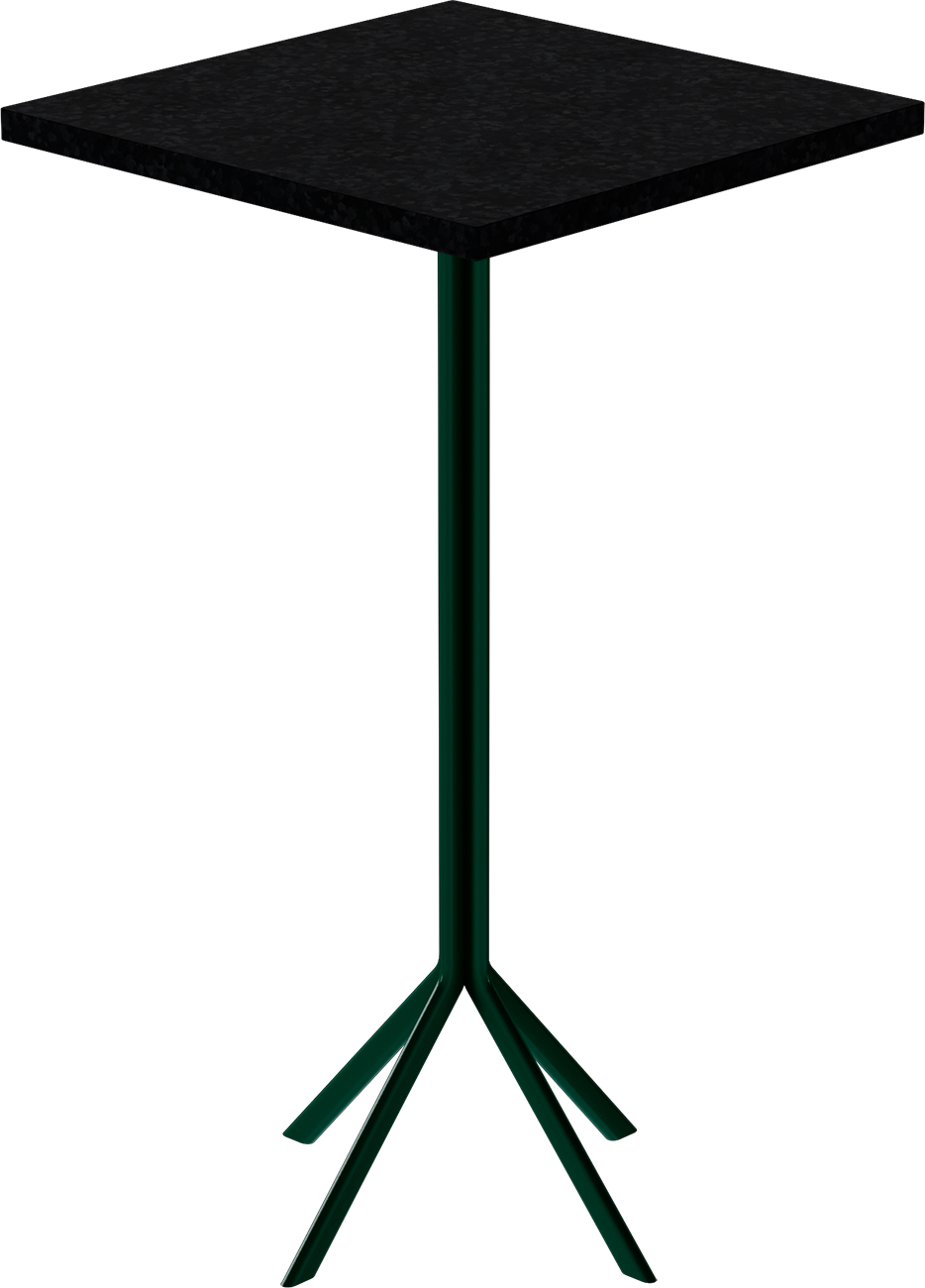 Quadro Bar Table – 60cm Square – Green / Black Onyx Dapple