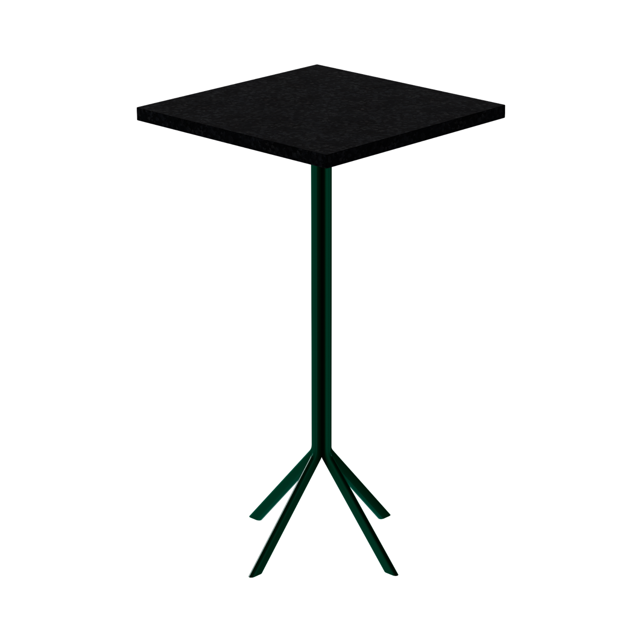 Quadro Bar Table – 60cm Square – Green / Black Onyx Dapple
