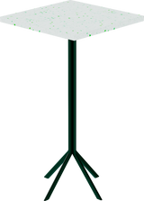 Quadro Bar Table – 60cm Square – Green / Green Dapple
