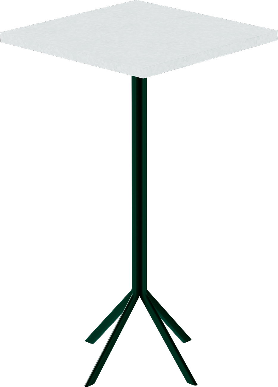 Quadro Bar Table – 60cm Square – Green / White Chalk Dapple