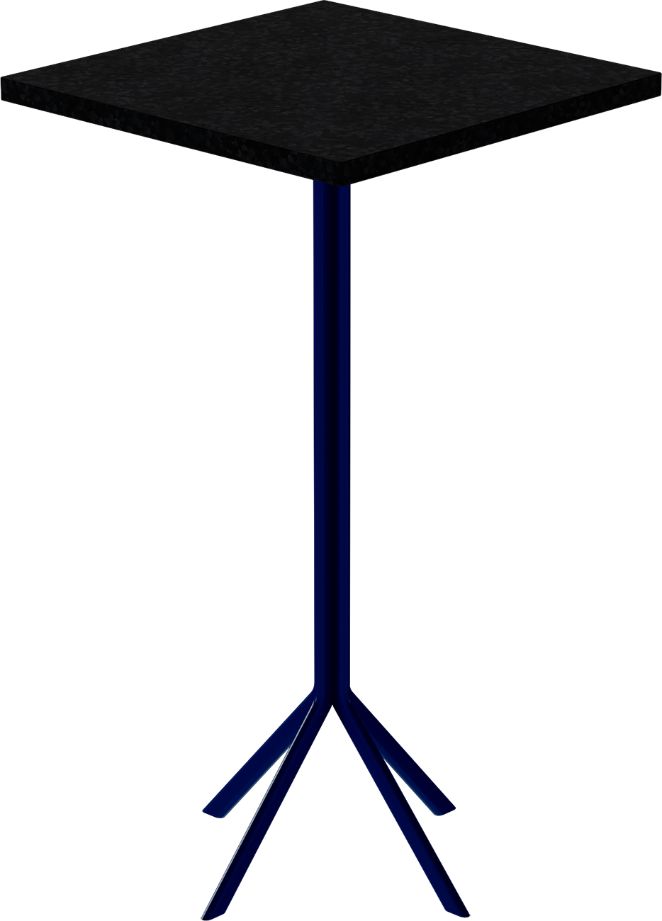 Quadro Bar Table – 60cm Square – Navy / Black Onyx Dapple