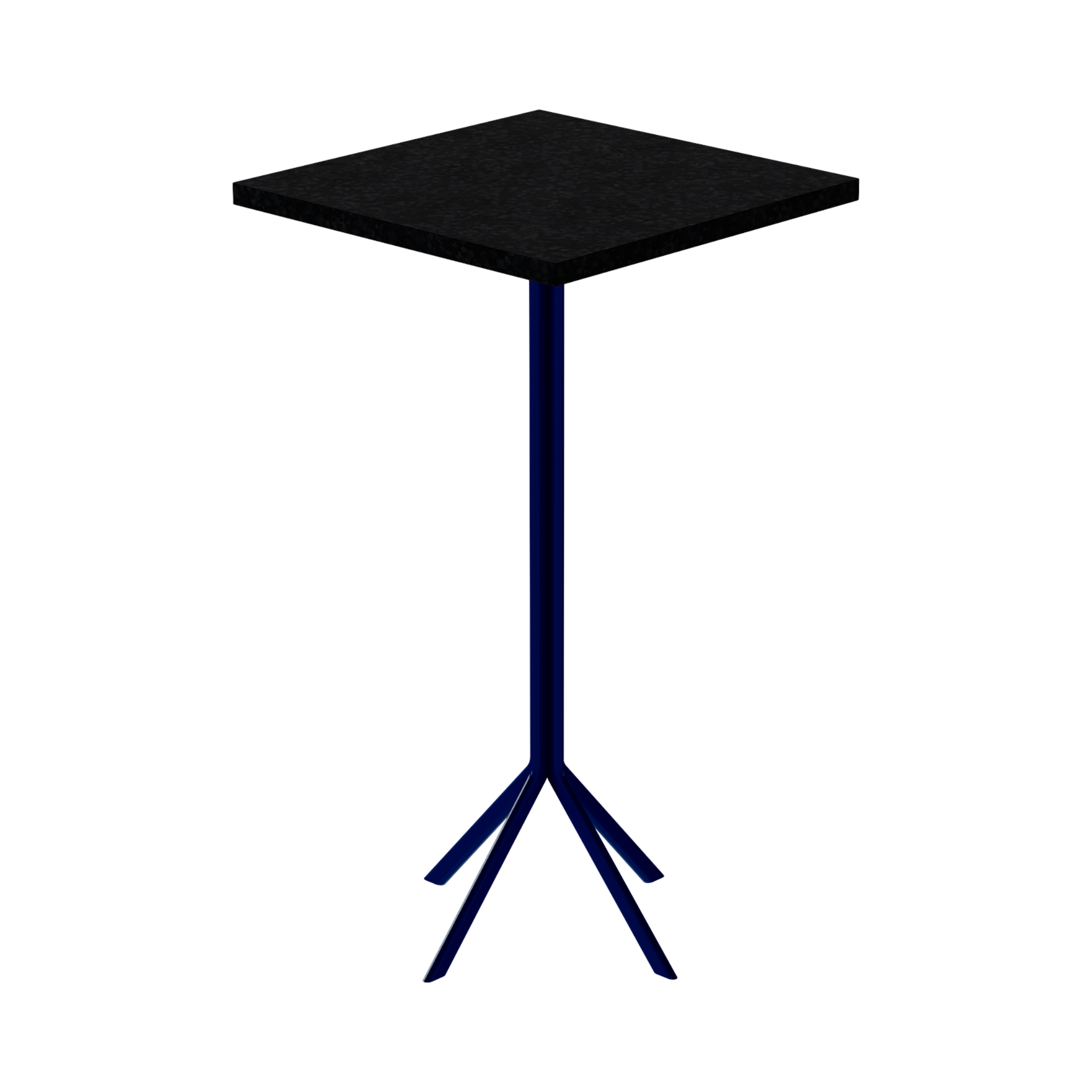 Quadro Bar Table – 60cm Square – Navy / Black Onyx Dapple