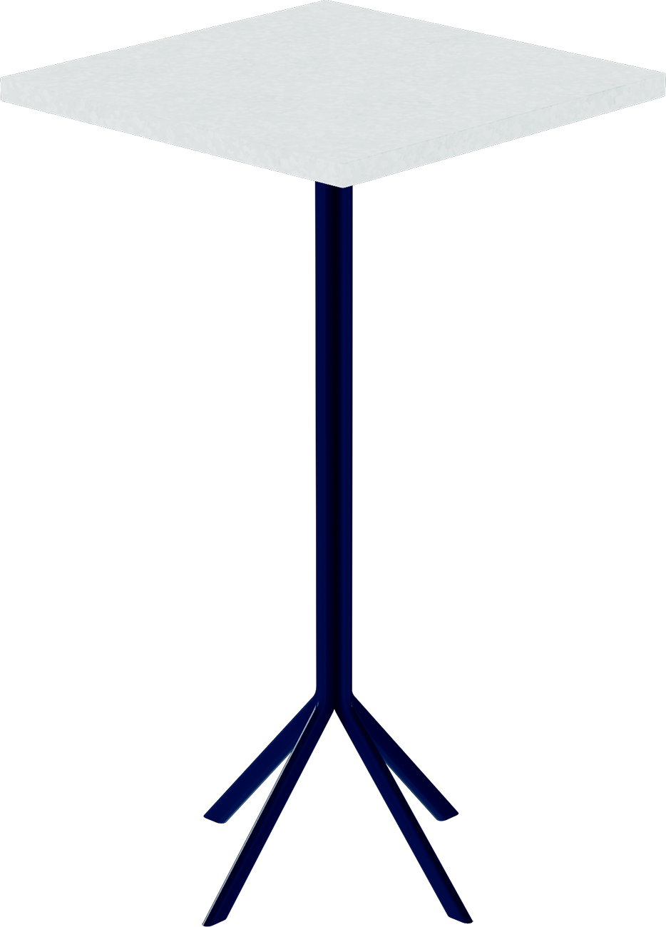 Quadro Bar Table – 60cm Square – Navy / White Chalk Dapple