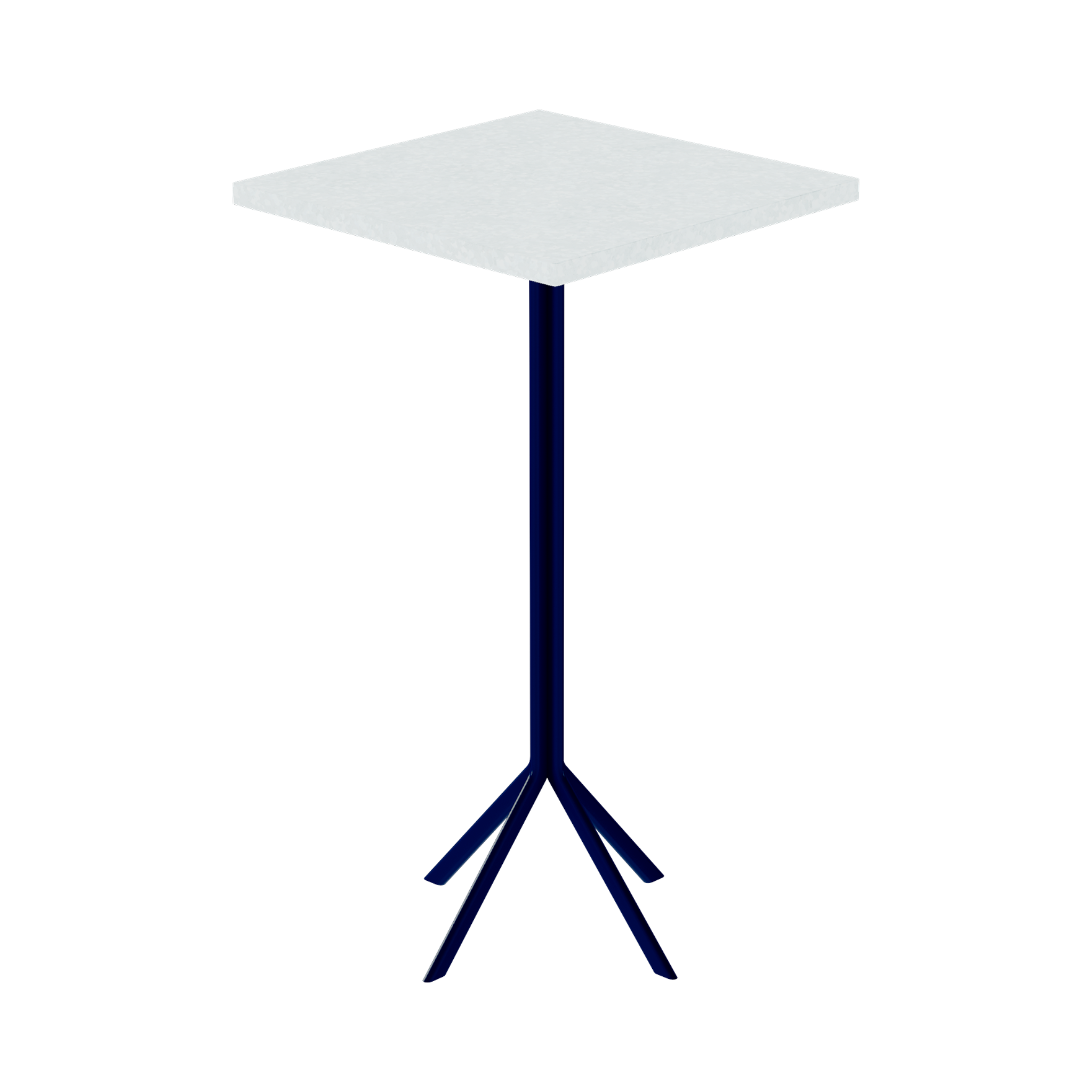 Quadro Bar Table – 60cm Square – Navy / White Chalk Dapple