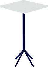 Quadro Bar Table – 60cm Square – Navy / White Chalk Dapple