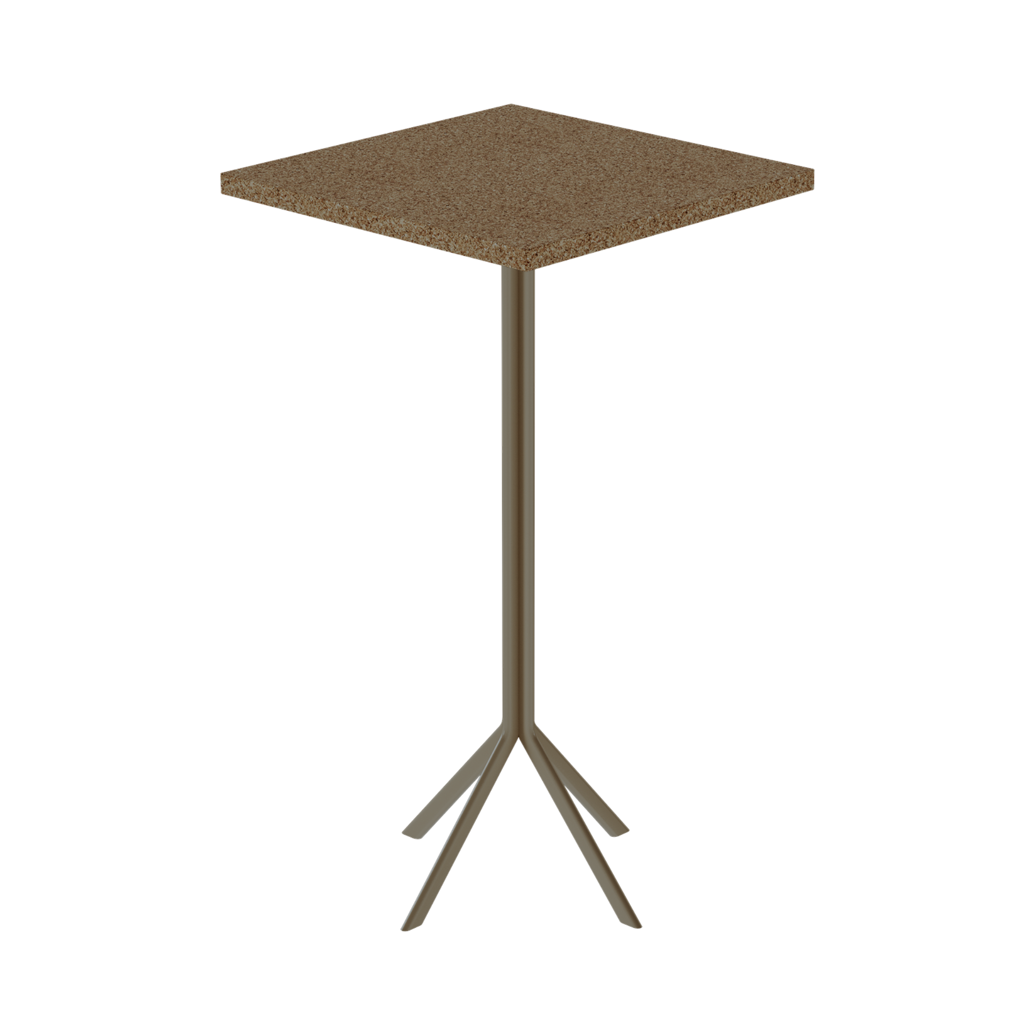 Quadro Bar Table – 60cm Square – Taupe / Grano Natural