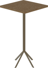Quadro Bar Table – 60cm Square – Taupe / Grano Natural