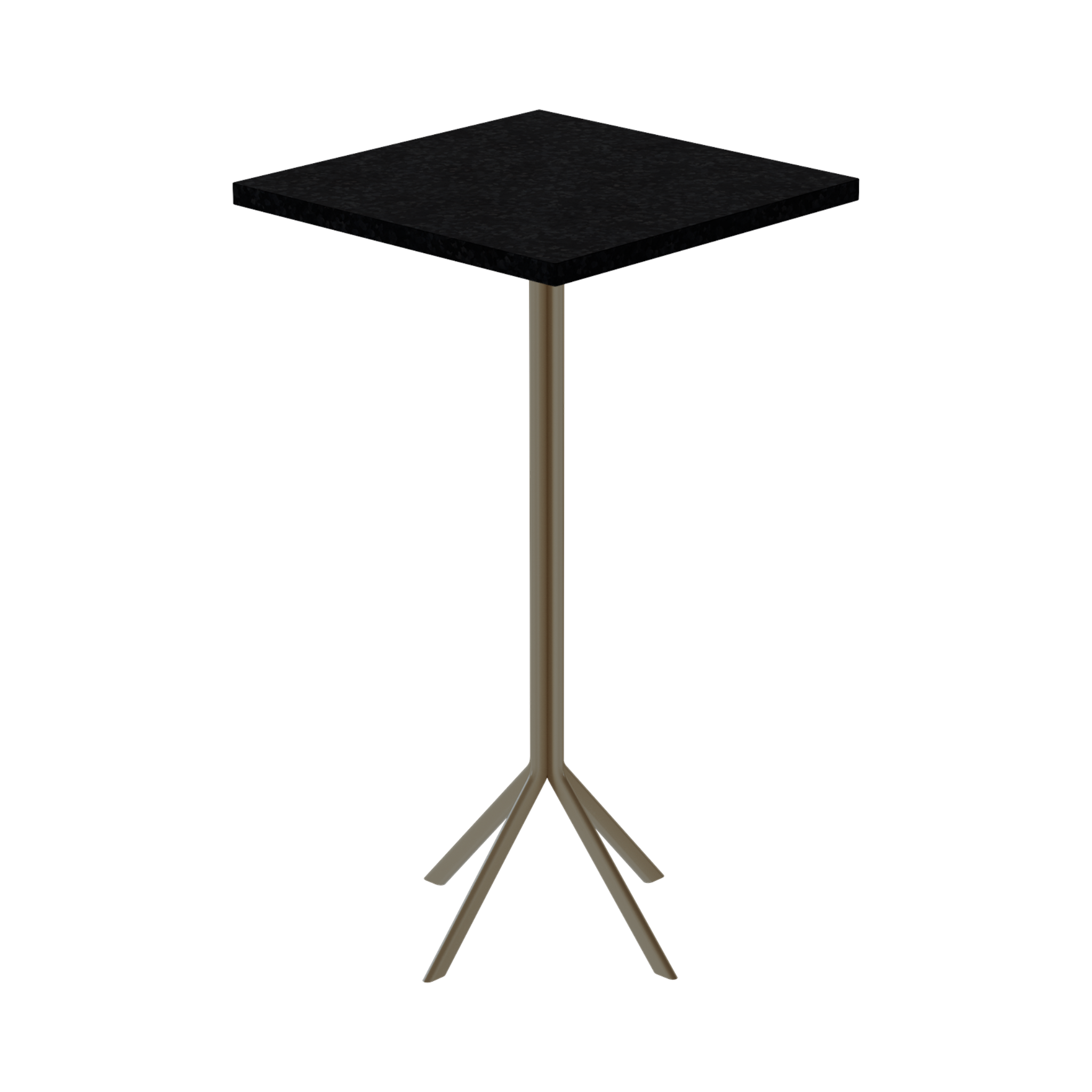 Quadro Bar Table – 60cm Square – Taupe / Black Onyx Dapple