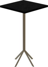 Quadro Bar Table – 60cm Square – Taupe / Black Onyx Dapple