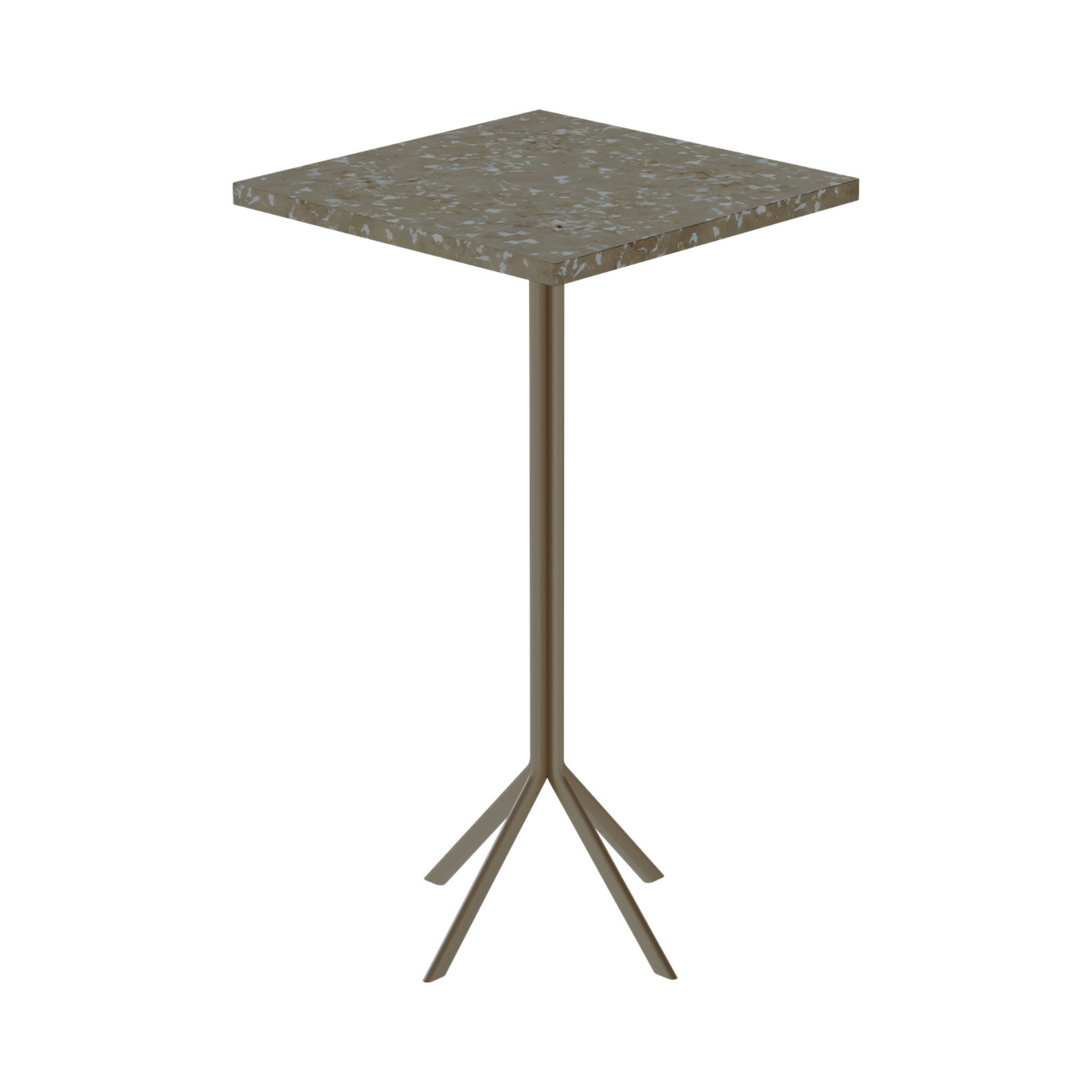 Quadro Bar Table – 60cm Square – Taupe / Taupe Dapple
