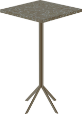 Quadro Bar Table – 60cm Square – Taupe / Taupe Dapple